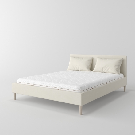 łóżko tapicerowane z płaskim zagłówkiem - 4