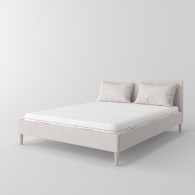 łóżko tapicerowane z płaskim zagłówkiem - 5