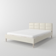 łóżko tapicerowane z zagłówkiem panelowym - 4