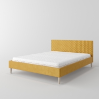 łóżko tapicerowane z pikowaniem - 1