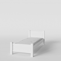 Pojedyncze białe łóżko Parma - 2