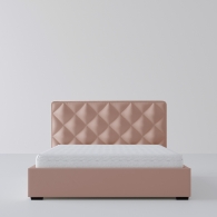 Łóżko Tapicerowane Velvet z przeszyciami w kształcie rombów - 55