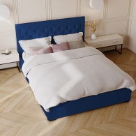 Łóżko tapicerowane z miękkim zagłówkiem - 14