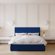 Łóżko tapicerowane z miękkim zagłówkiem - 15