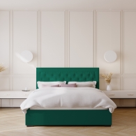 Łóżko tapicerowane z miękkim zagłówkiem - 27