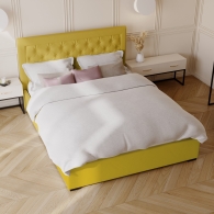 Łóżko tapicerowane z miękkim zagłówkiem - 32