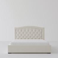 łóżko tapicerowane z zaokrąglonym oparciem - 41