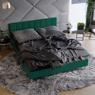łóżko tapicerowane z pionowymi panelami - 22