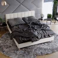 łóżko tapicerowane z pionowymi panelami - 32