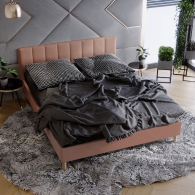 łóżko tapicerowane z pionowymi panelami - 37