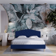 łóżko tapicerowane z łukiem - 8