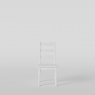 Krzesło białe poziome oparcie - 2