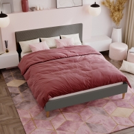 łóżko tapicerowane z pikowaniem - 12