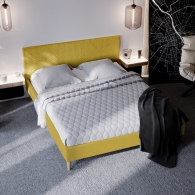 łóżko tapicerowane pikowane w karo - 17