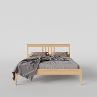 Łóżko drewniane z zagłówkiem - 2