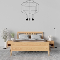 Skandynawskie łóżko drewniane - 7