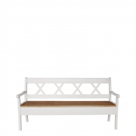 Prowansalska ławka z dębowym siedziskiem - 3