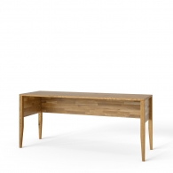 Duże biurko dębowe na drewnianych nogach - 2